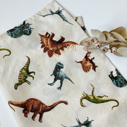 R1⭐︎ランチマット40×50 5枚セットネームラベル付恐竜ハンドメイド