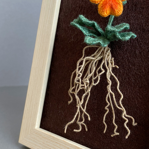 （ 美品 ）「  パンジー  」【  刺繍額 】刺繍画 美品 ）「 パンジー 」【 刺繍額 】刺繍画 パンジーの丸額 | 花