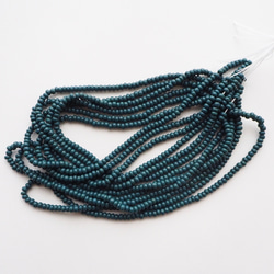チェコ シードビーズ(11/0) フォレストグリーン #PE05-F.GR / オートクチュール刺繍糸通しビーズ 2枚目の画像