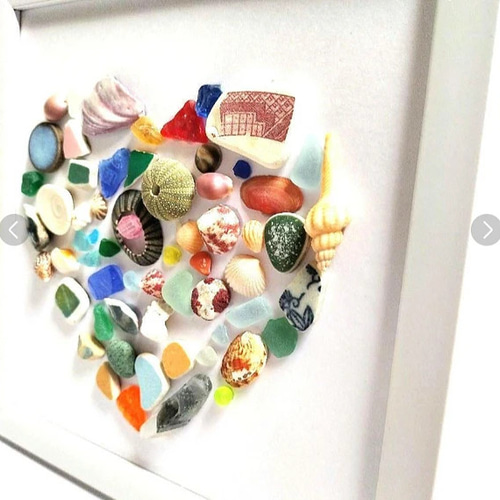 シーグラスアート 天然石や貝殻を使ったナチュラルインテリア フォト