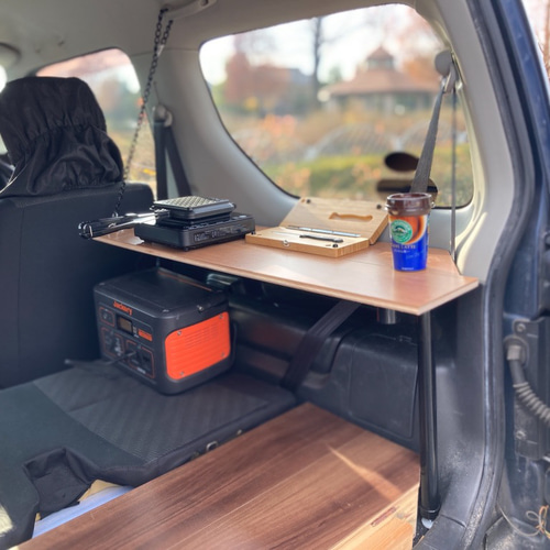 ジムニーjb23 サイドテーブル】ベテラン大工作 取り外し・高さ調整可能