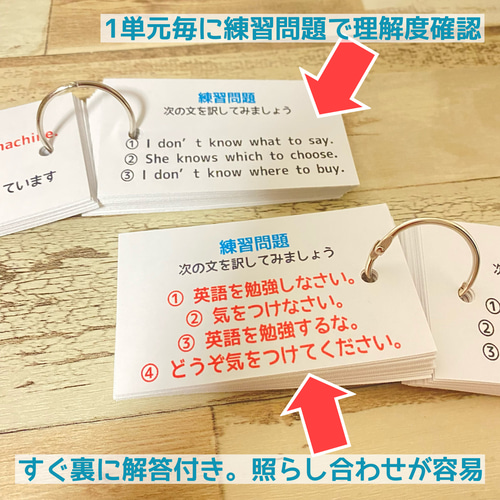 カット前 中学英語カード全セット 英単語 中学英文法 瞬間和訳カード