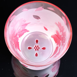 桜さくらのロックグラス　ピンク色の桜のグラス 8枚目の画像