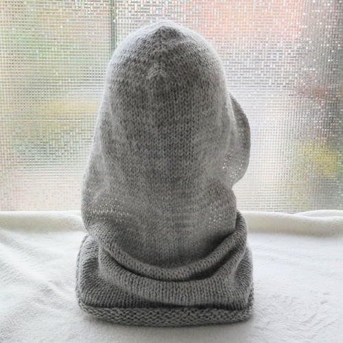 バラクラバ あたたかいフード付きネックウォーマー アルパカウール