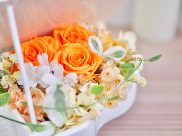 あふれる花の旋律(オレンジ色)✳︎ピアノアレンジメント　ホワイト 3枚目の画像