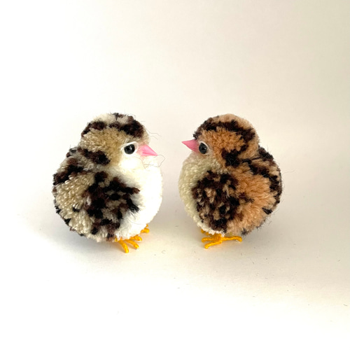 ぽんぽん小鳥 うずら雛 2羽セット その他置物 Tao 通販 15258084