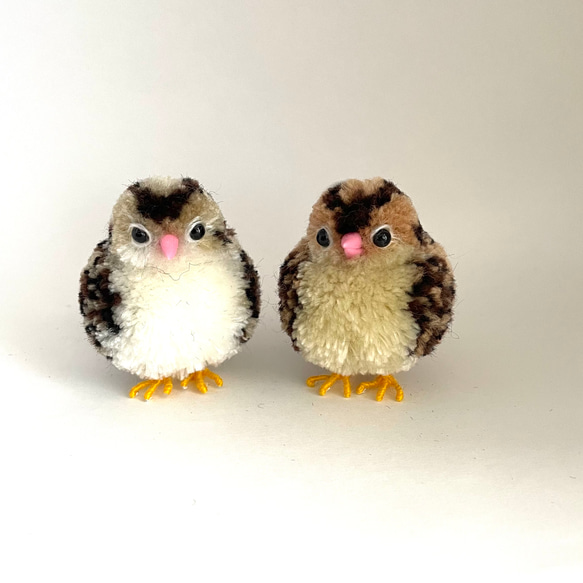 ぽんぽん小鳥 うずら雛 2羽セット その他置物 Tao 通販 15258084