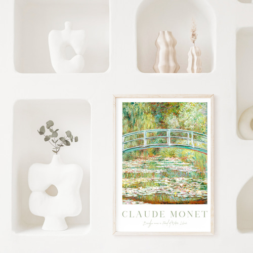 モネ「睡蓮の池に架かる橋」 アートポスター インテリアアート 有名