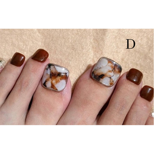 FA153⭐大人かっこいいフットネイルチップ(親指のみ) ネイルチップ