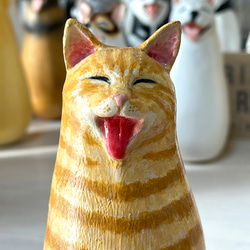 猫小法師 まる ネコのオブジェ ソーシャルグッド 茶トラ 立体