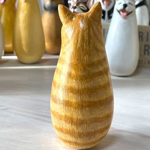 猫小法師 まる ネコのオブジェ ソーシャルグッド 茶トラ 立体