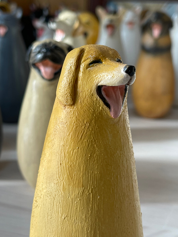 犬小法師　モモ　イヌのオブジェ　ソーシャルグッド　ラブラドール・レトリーバー 1枚目の画像