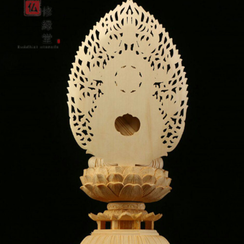 木彫り 仏像 大日如来座像 彫刻 一刀彫 天然木檜材 仏教工芸品 F 彫刻