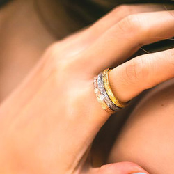 【刻印オーダー無料】Hawaiian 贅沢ラグジュアリーリング 指輪 アレルギーフリー 名入れ〈単品〉 5枚目の画像