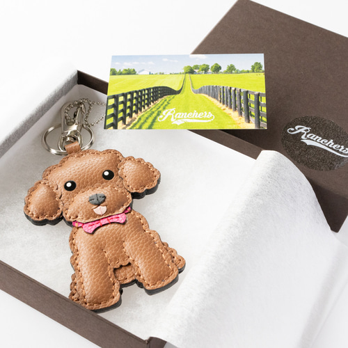 トイプードル ブラウン バッグチャーム キーホルダー バッグチャーム