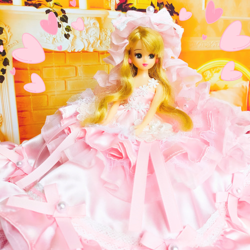 【杏】ドール　赤ちゃん　ドレス　服　和風 cf99b15d5a7de007a0858addd5bd8e