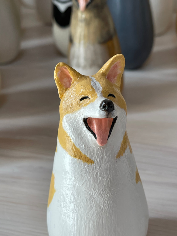 犬小法師 マロン イヌのオブジェ ソーシャルグッド コーギー 立体
