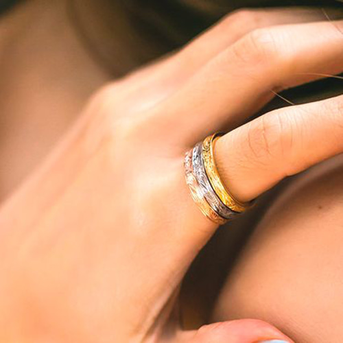 銀世界のハワイアンペアリング～ マリッジリング 結婚指輪 名