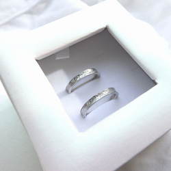 ～銀世界のハワイアンペアリング～ マリッジリング 結婚指輪 名入れ 刻印〈2本セット〉 3枚目の画像