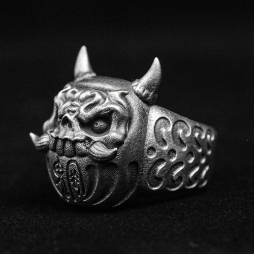 ✨️一点物✨️般若 指輪 RING♯22号 菩提達磨の指輪、鬼面の銀の指輪、般若の指輪、真鍮の指輪、悪魔