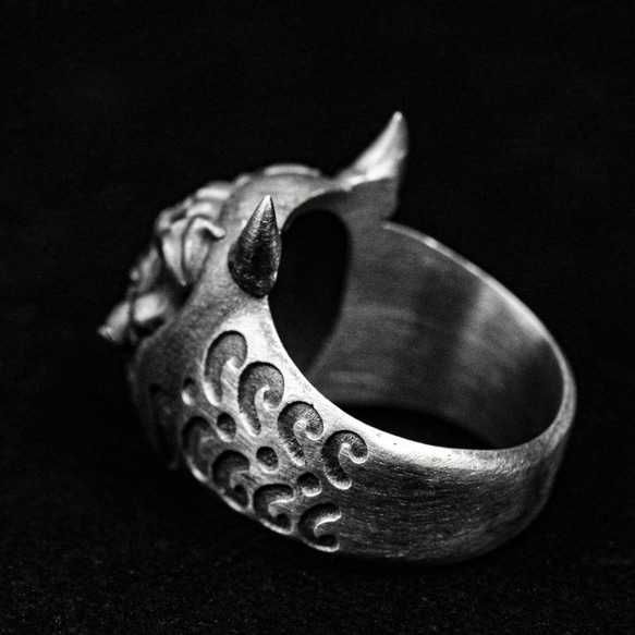 菩提達磨の指輪、鬼面の銀の指輪、般若の指輪、真鍮の指輪、悪魔の指輪 3枚目の画像