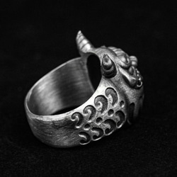 菩提達磨の指輪、鬼面の銀の指輪、般若の指輪、真鍮の指輪、悪魔の指輪 2枚目の画像