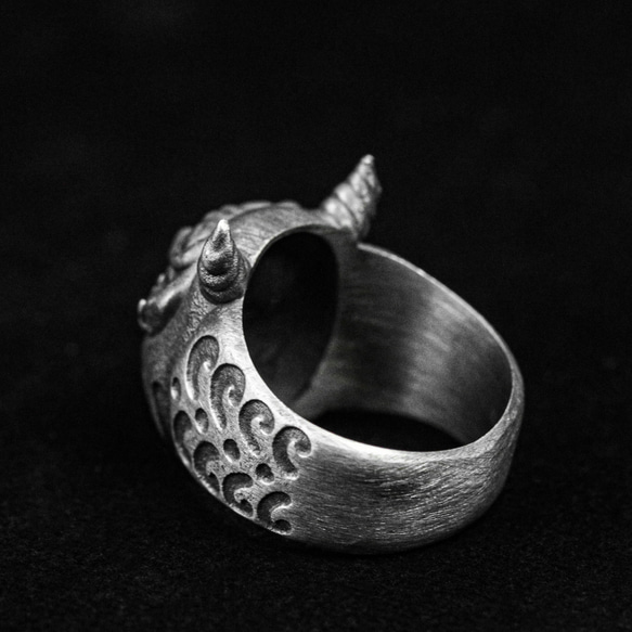 菩提達磨の指輪、鬼面の銀の指輪、般若の指輪、真鍮の指輪、悪魔の指輪 3枚目の画像