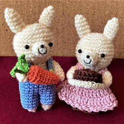 バレンタインデー　ウサギのカップル 1枚目の画像