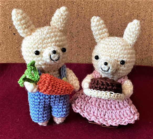 バレンタインデー　ウサギのカップル 1枚目の画像