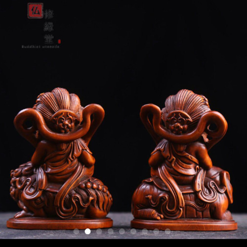 木彫り 仏像 文殊菩蕯 普賢菩薩座像一式 彫刻 仏教工芸品 柘植材 木彫り 仏像 文殊菩薩 普賢菩薩座像一式 彫刻 仏教工芸品 柘植材