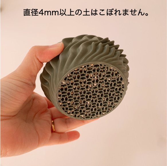 WAVE / 3D printed 植木鉢 / 2号 / ホワイト、オリーブ 12枚目の画像