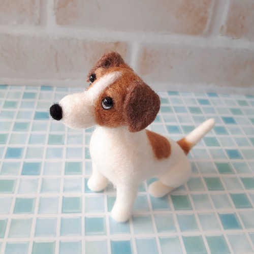 羊毛フェルト　ジャックラッセルテリア f18631b83e423a406940aa2d9e9ea8