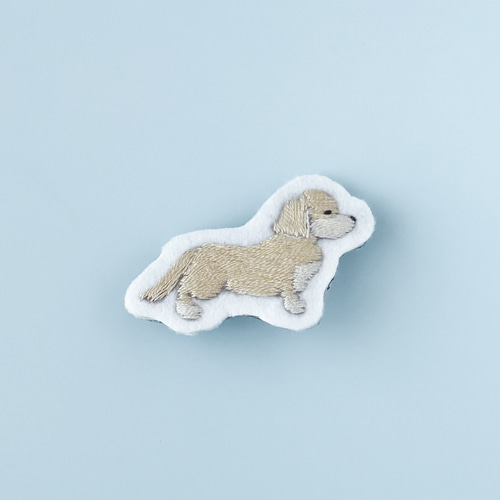 ミニチュアダックスフンド どうぶつシルエットブローチ ブローチ