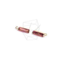 ERG-2294-G【2個入り】スクエアガラスピアス,Square Glass Post Earring 2枚目の画像