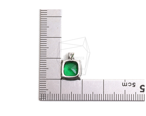 ERG-2296-R [2 件] 方形玻璃耳環，方形玻璃耳環 第5張的照片