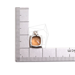 ERG-2297-R [2 件] 方形玻璃耳環，方形玻璃耳環 第5張的照片