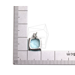 ERG-2298-R【2個入り】スクエアガラスピアス,Square Glass Post Earring 5枚目の画像