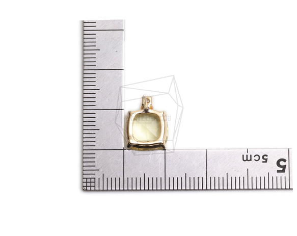 ERG-2300-G【2個入り】スクエアガラスピアス,Square Glass Post Earring 5枚目の画像