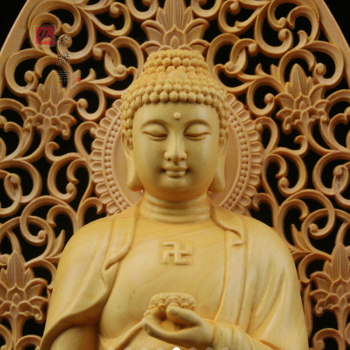 高品質 仏像 阿弥陀三尊立像 彫刻 仏教工芸品 柘植材 仏師で仕上げ F