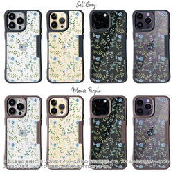 iPhone15/iPhone15Pro/iPhone15Plus/送料無料 TPU風 ナチュラルハーブ ブルー 花柄 6枚目の画像