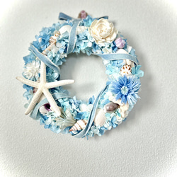 NEW★海色リース⑥珊瑚や貝殻たっぷりのマリンリース★ 9枚目の画像