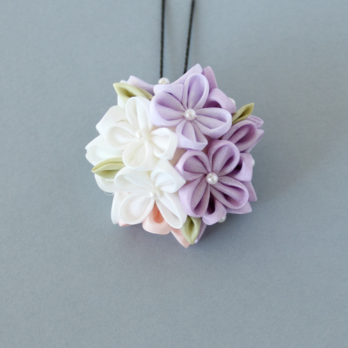 安いそれに目立つ シルクの紫陽花かんざし つまみ細工 かんざし はなしずく 通販 ヘアアクセサリー