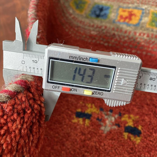 大特価40％OFF】ペルシャ ギャッベ 玄関マット 80×51cm レッド 成D-2