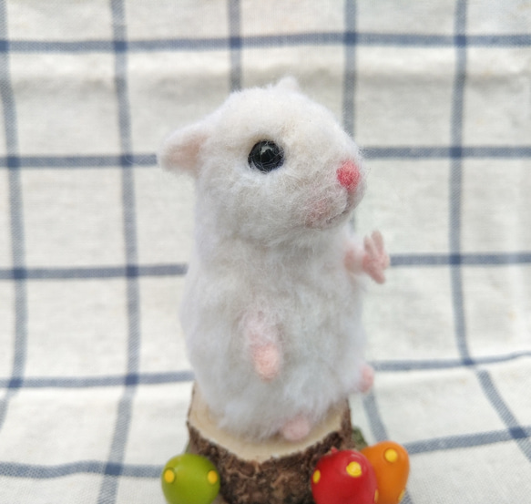 羊毛氈 小物 寵物 倉鼠 鼠 站立 植毛款 客製化 第9張的照片