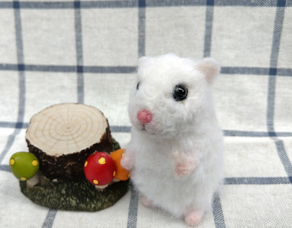羊毛氈 小物 寵物 倉鼠 鼠 站立 植毛款 客製化 第7張的照片