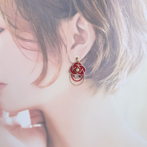 ♪❤️ 雫　花　ひねり　ピアス　イヤリング　ハンドメイド 雫花 ピアス/イヤリング – 宙フェス夜市