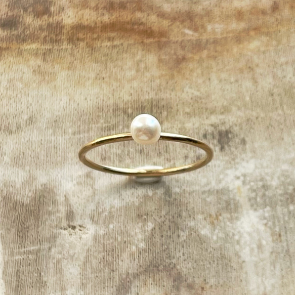 Pearl ring S（14KGF） 2枚目の画像