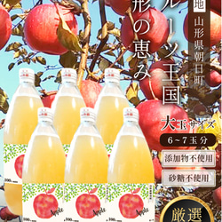 【無添加・無加糖　りんごそのまま】山形県朝日町産100％ストレートジュース　６本セット（1000ml/1本 2枚目の画像