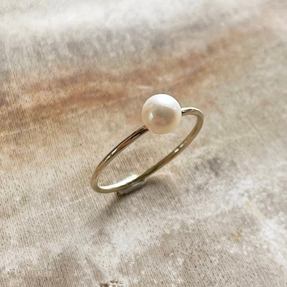 Pearl ring M（14KGF） 1枚目の画像