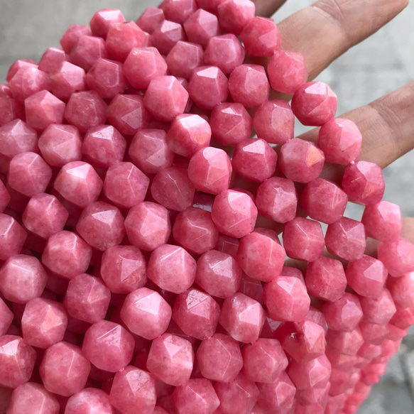 インカローズ　ダイヤモンドカット☆丸玉　6～10㎜ 20個セット 　DIYアクセサリーパーツ　 1枚目の画像